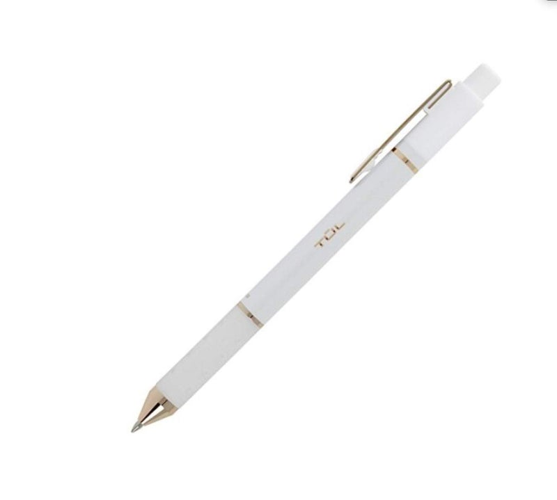 TUL Retractable Gel Pens, Limited Edition, Sunset Shades, Medium Point, 0.7 mm, Pearl White Barrel, Blue Ink, Pack of 4 - Image 3